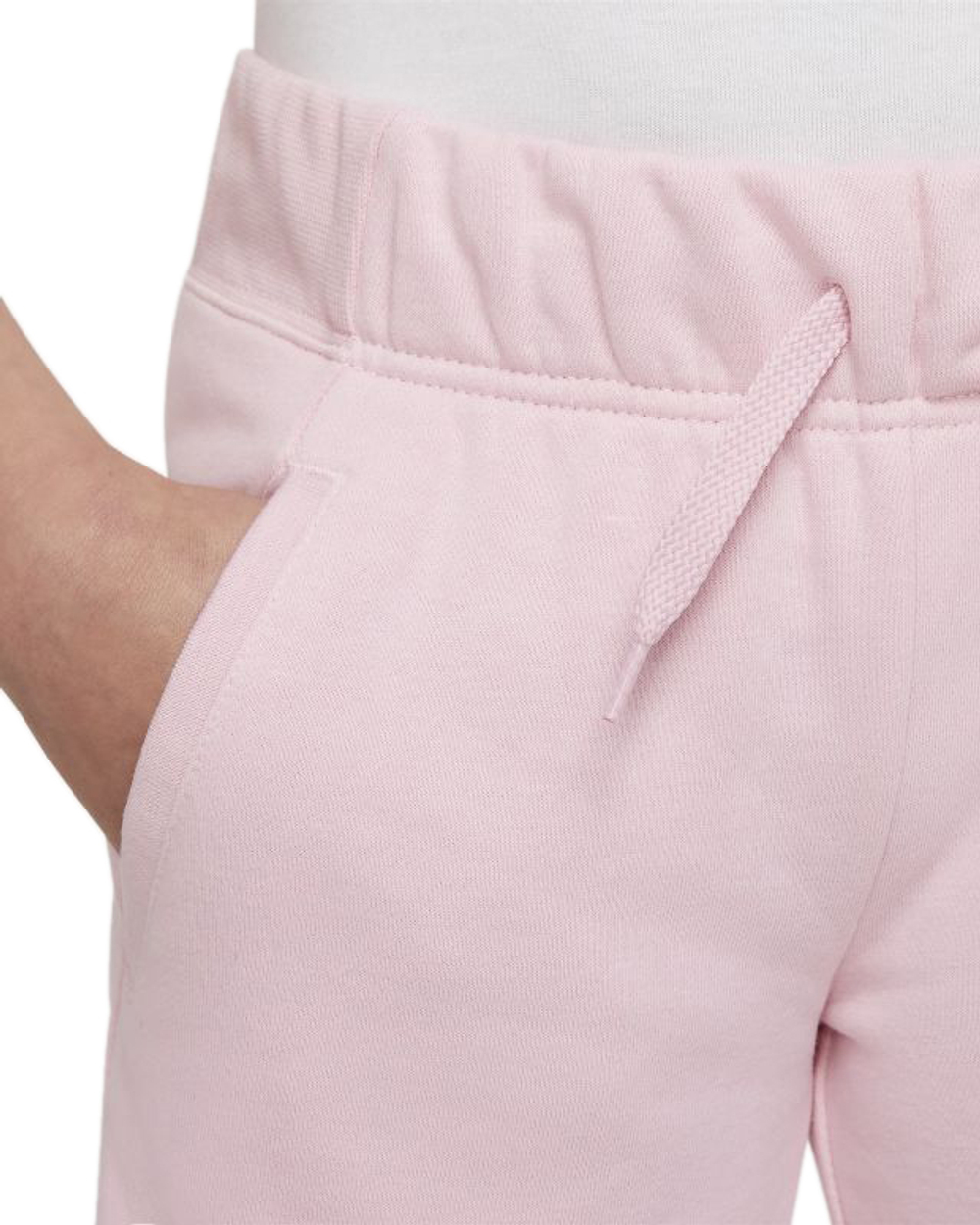 Шорты для девочки теннисные Nike Sportswear Club FT 5 Short - medium soft pink/white