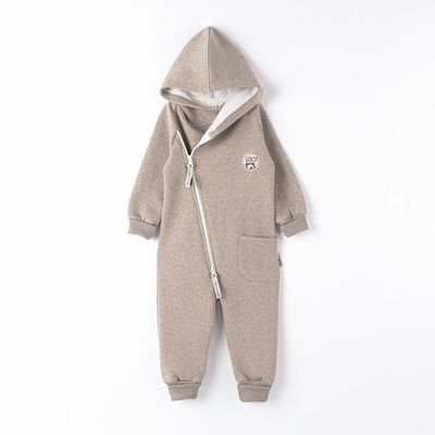 Warm diagonal jumpsuit with hood - Halva