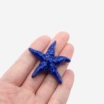 Бусина в форме морской звезды, 39*41мм, темно-синяя, глазурированный фарфор