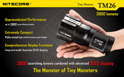 Фонарь Nitecore TM26 + 4АКБ