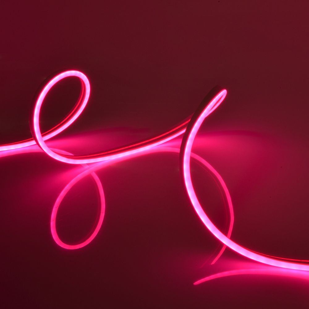 ULS-N01-2835-120LED-m-6mm-IP67-DC12V-9W-m-5M-PINK Гибкая светодиодная лента. NEON. Катушка 5м. в блистере. Розовый свет. ТМ Uniel