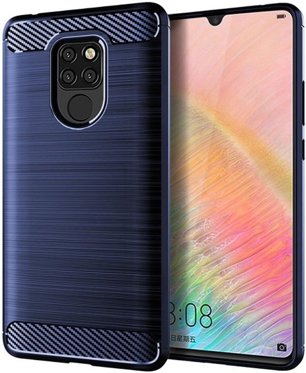 Чехол для Huawei Mate 20X цвет Blue (синий), серия Carbon от Caseport