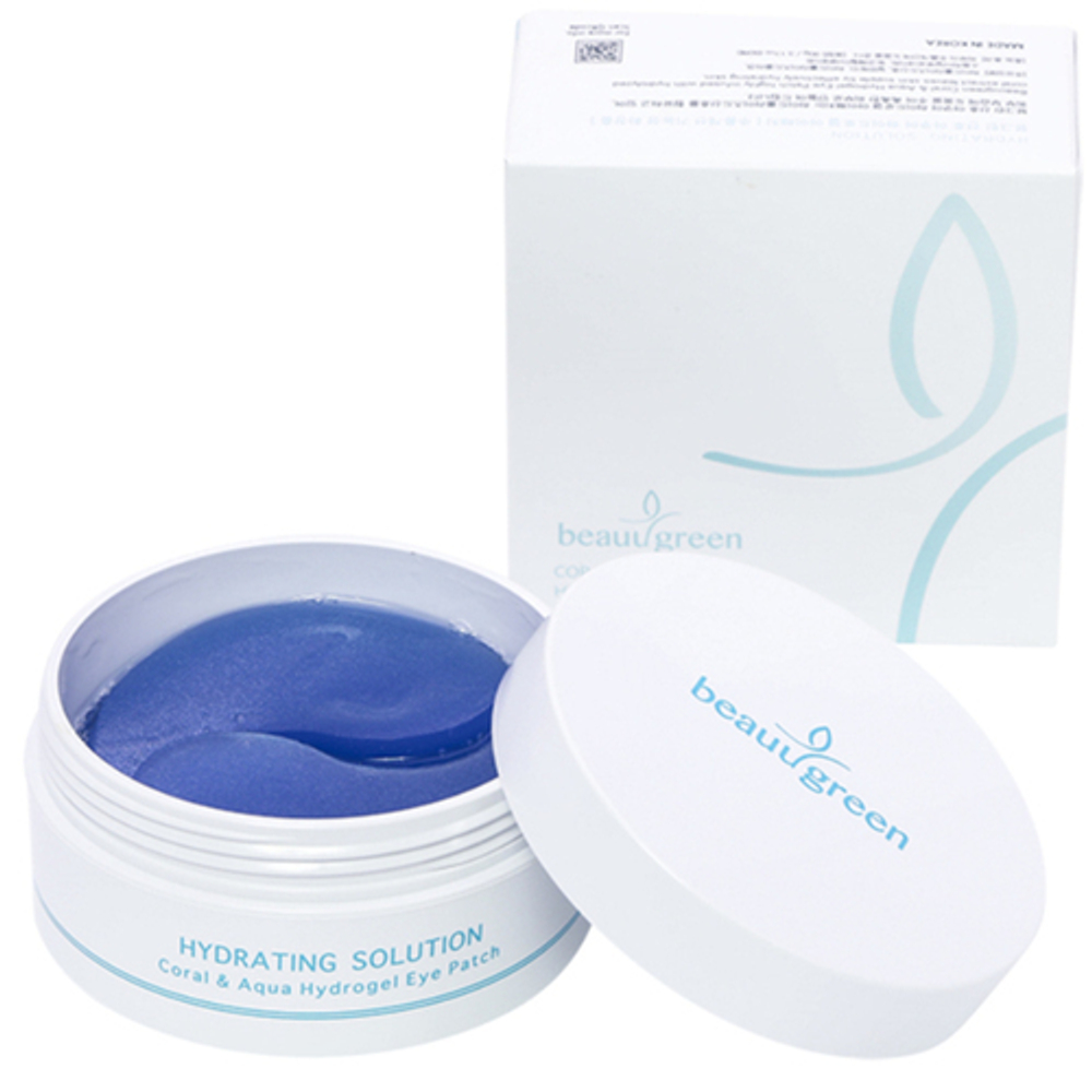 [BeauuGreen] Coral & Aqua Hydrogel Eye Patch - Гидрогелевые патчи c экстрактом кораллов, 60 шт