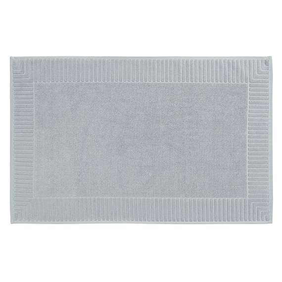 Коврик для ванной с фактурным бортиком светло-серого цвета из коллекции essential, 50x80 см