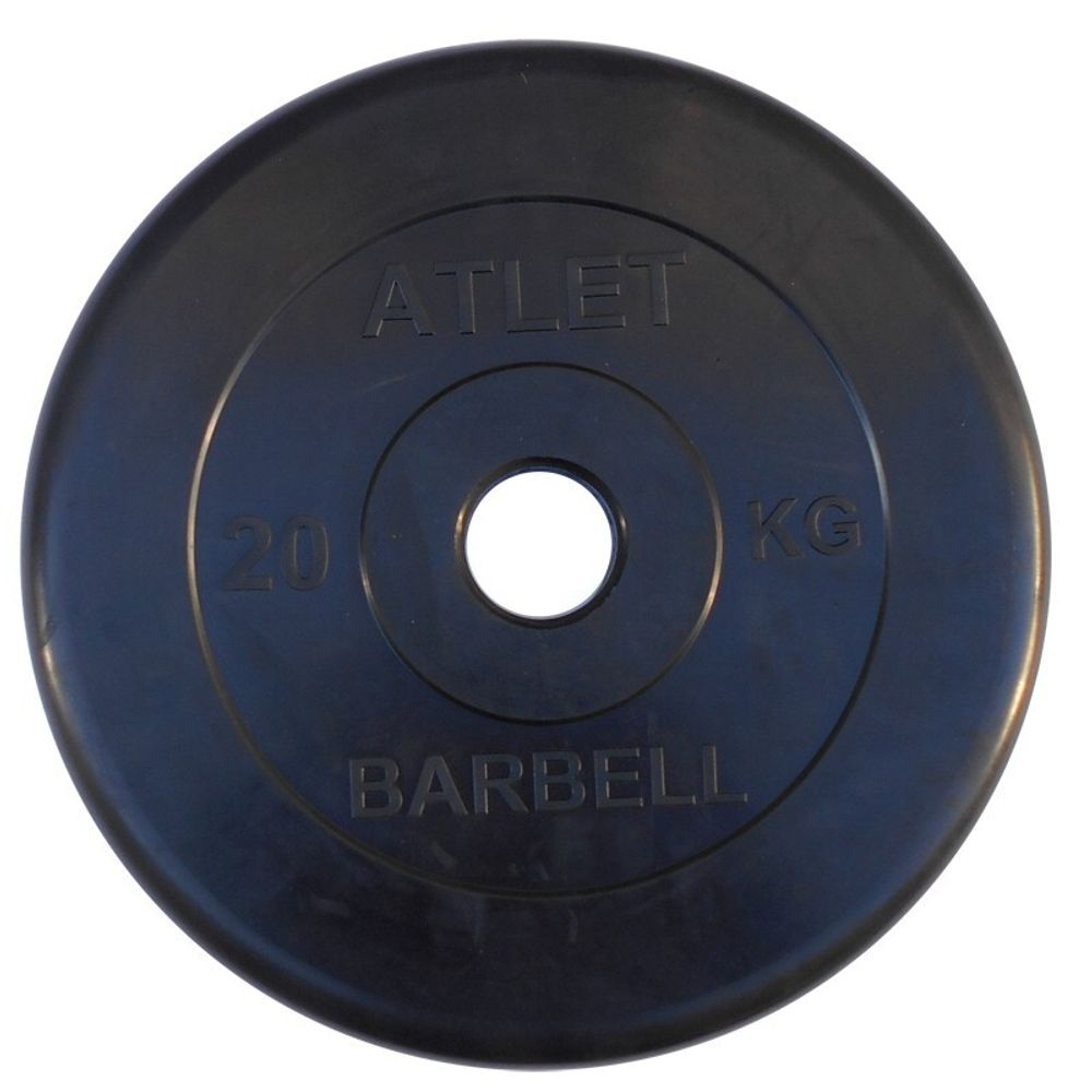 Диск обрезиненный BARBELL ATLET 20 кг / ⌀ 51 мм