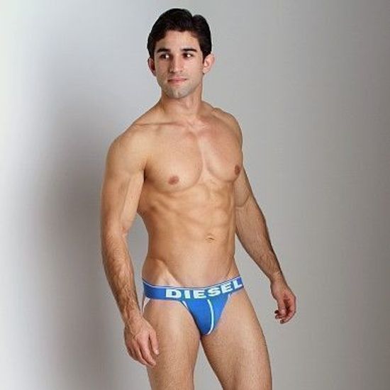 Мужские трусы джоки синие Diesel Fresh and Bright Divine Jockstrap Blue DIS0108
