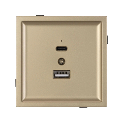 Механизм USB розетки SCT-TENDO-MUAC-SFPL-GD (5V, 3A, QC3) (Arlight, -) 054537