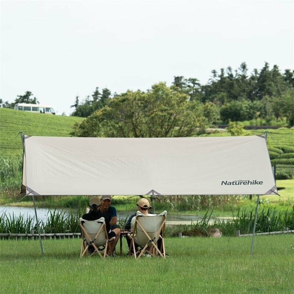 Тент Naturehike Girder NH20TM006, 150D, 500*292 см для кемпинга песочный (с двумя стойками), 6927595749654