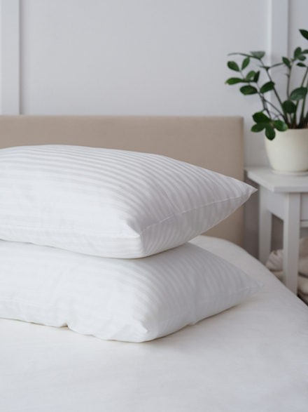 ANTIUTOPIA 2 наволочки, сатин белый страйп