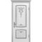 Купить Дверь эмаль Симфония 2 В3 белая с патиной серебро глухая