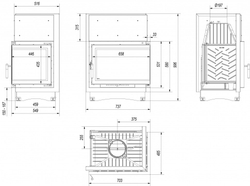 Топка каминная ZUZIA/ECO/P/BS/DECO