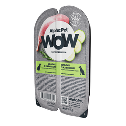 Консервы ALPHAPET WOW для собак с кроликом и кабачком (ломтики в соусе) - 100 гр