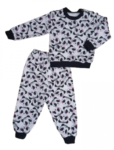 Костюм ясельный 0208/54 панды на сером