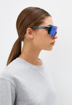 Спортивные очки HILX Gladiator (L) / Shiny Crystal Dark Green / Blue Mirror Lens