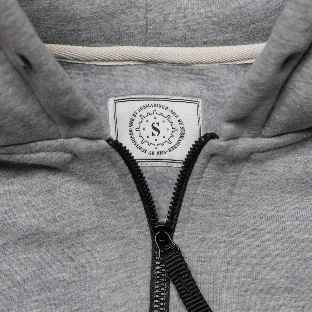 Hoodie FULL ZIP SMR ARMY Grey