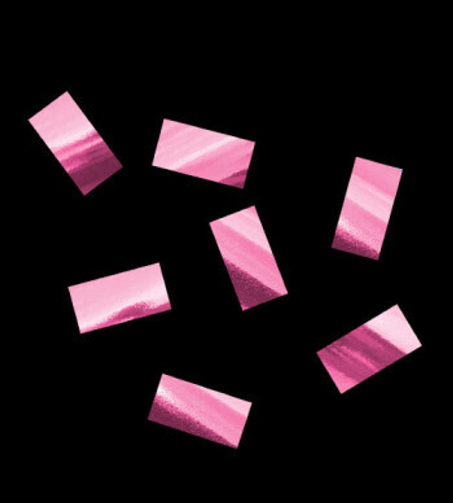 Конфетти фольга, Прямоугольник Розовое, 1*2см, 100г.