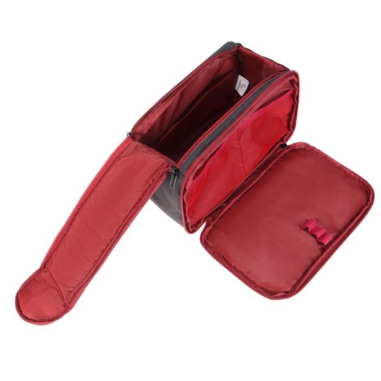 Несессер Torber, дорожный, чёрный/бордовый, полиэстер 300D ткань катионик, 27 х 17 х 14 см