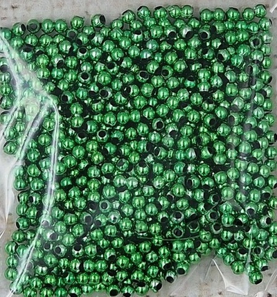 Бусины пришивные, Ø 4 мм, 500 гр, зелёный