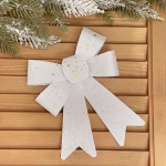 Бант на ёлку «Волшебство» (набор 2 шт) 13*17 см, Золото