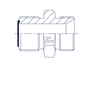 Адаптер AS D08-10 ORFS 11/16 - BSP 1/4