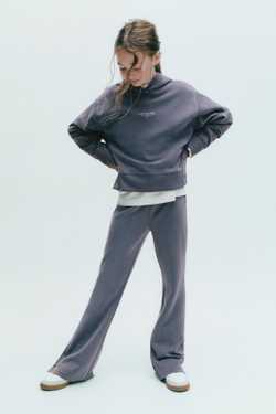 ZARA ХУДИ С НАДПИСЬЮ, СЕРЫЙ