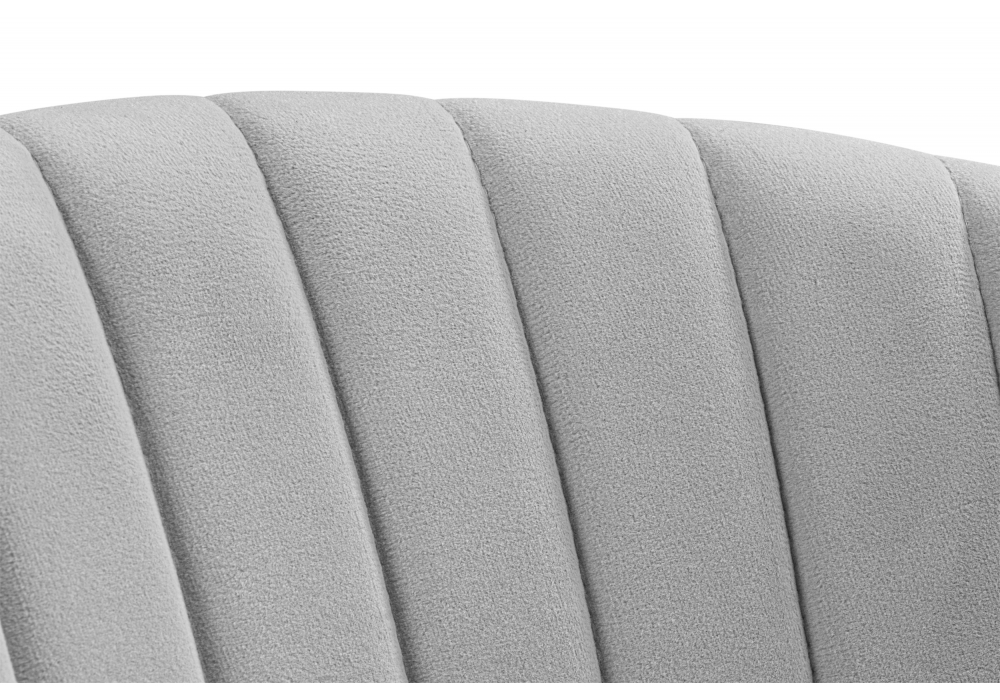 Стул на металлокаркасе Woodville Kamelia велюр светло-серый, золотой