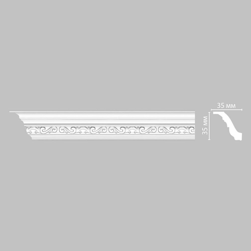Плинтус потолочный с рисунком Decomaster 95842F гибкий 35х35х2400мм