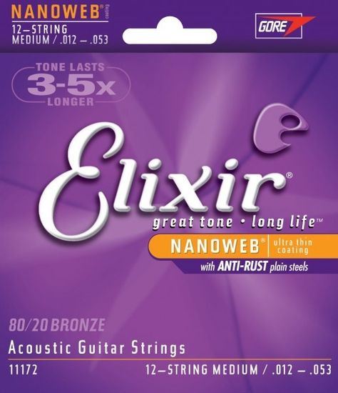 Струны для 12 струнной акустической гитары ELIXIR 11172