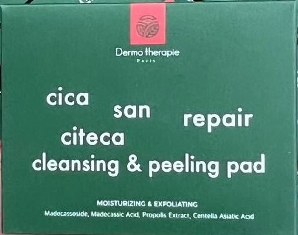 Пилинг-пэды с экстрактом центеллы Dermo Therapie Citeca Cleansing & Peeling Pad, 60 шт