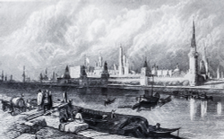 Генрих Херцер (H. Herzer). «Кремль в Москве» (The Kremlin in Moscow). Гравюра на стали. Середина XIX