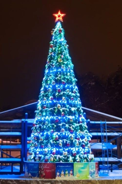 Комплект освещения Пояс Ориона для ели Уральская высотой 13 м., 11 ярусов, 271 лампа, Green Trees (Orion13)