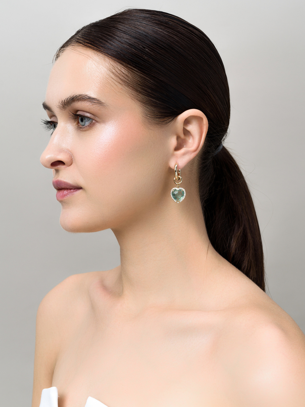 Серьги "Whale Royal Love" gold с авантюрином