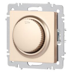 Светорегулятор Intro Accent 6-401-04 поворотный, 600Вт 230В, IP20, СУ, шампань | Intro