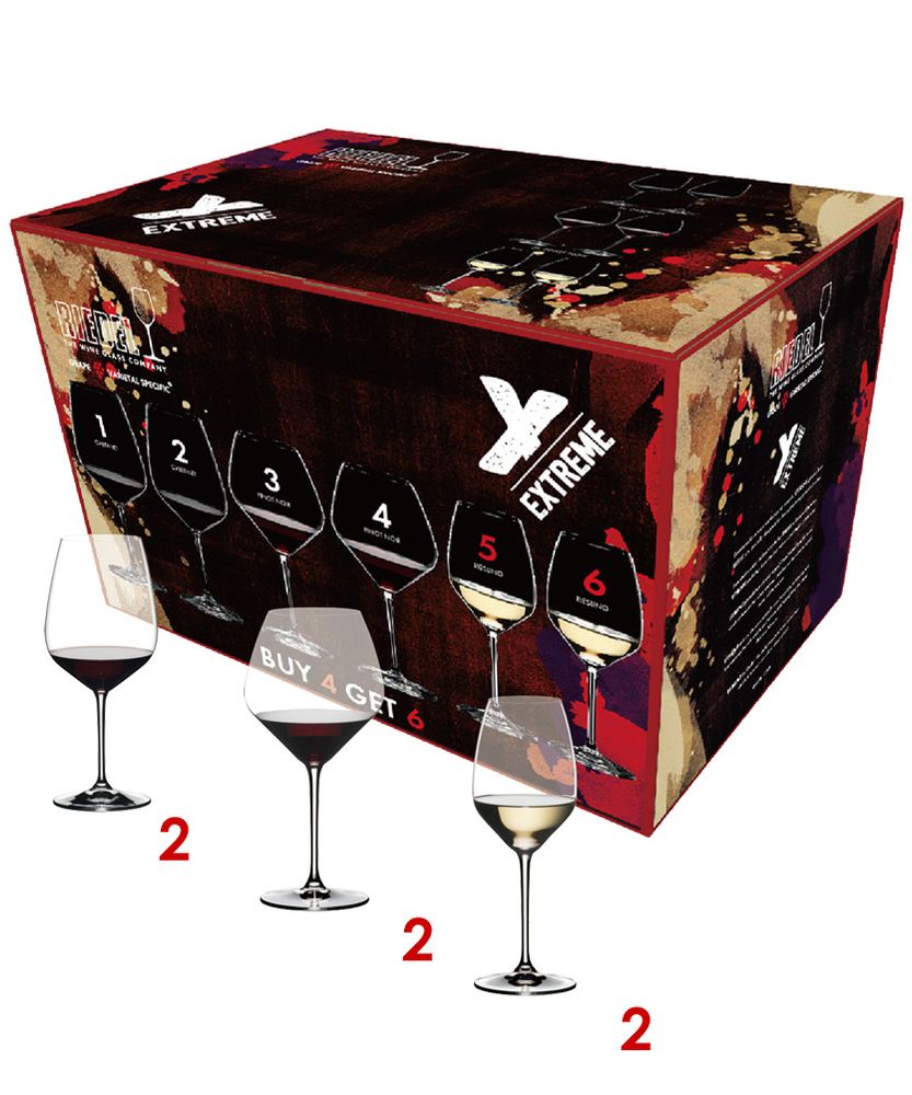 Riedel Extreme Набор фужеров Cabernet/Riesling/Pinot Noir - 6шт