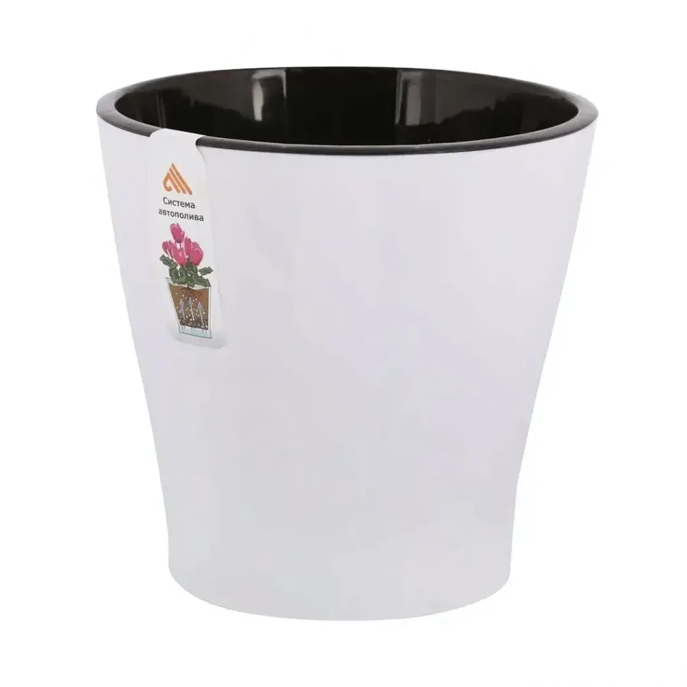 Горшок цветочный Лея 2,2л двойной белый