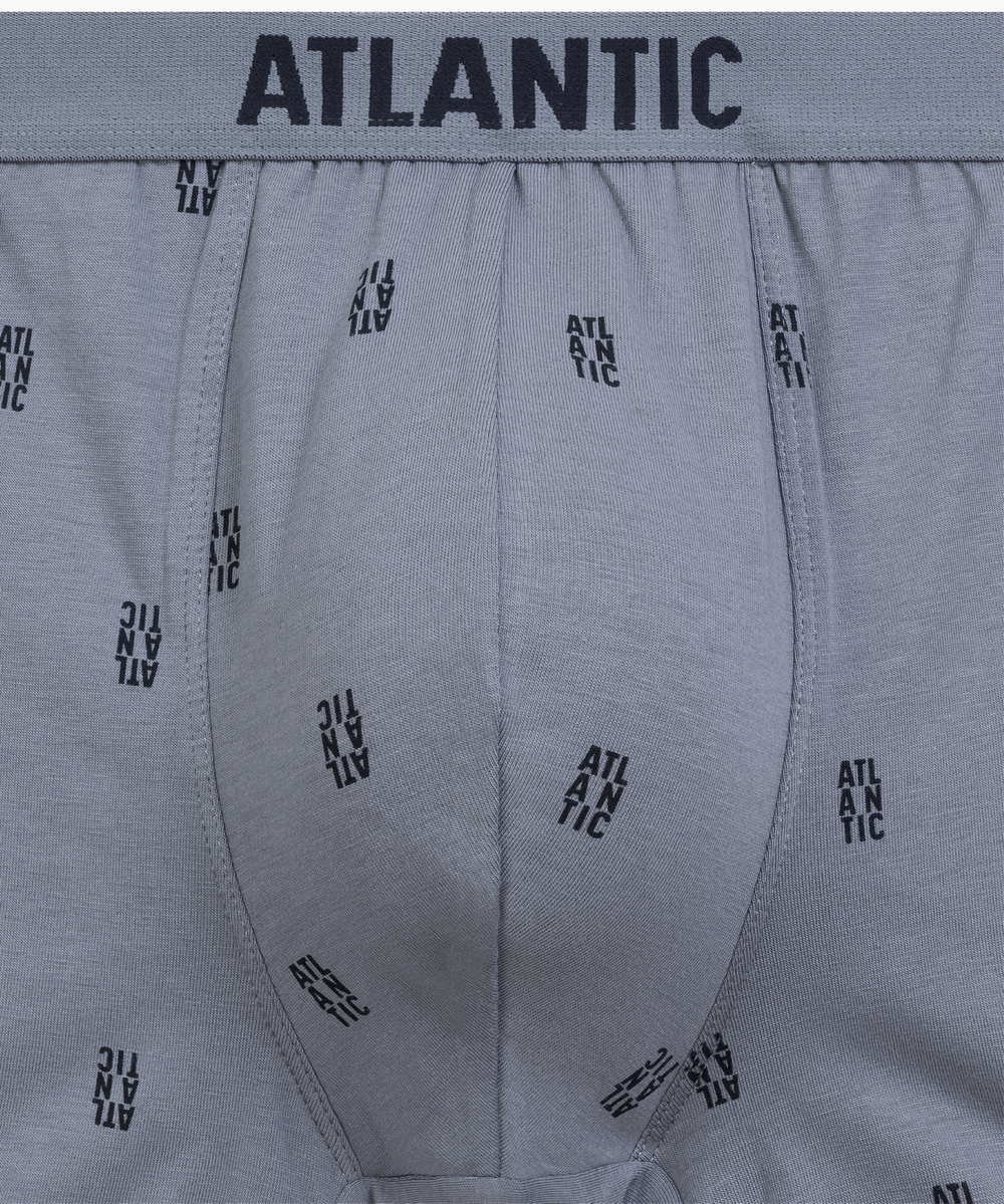 Мужские трусы шорты Atlantic, набор из 3 шт., хлопок, деним + темно-синие + темно-серые, 3MH-227