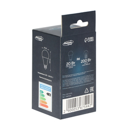 Лампа светодиодная Luazon Lighting, A60, 20 Вт, E27, 1620 Лм, 4000 К, свечение нейтральное бело