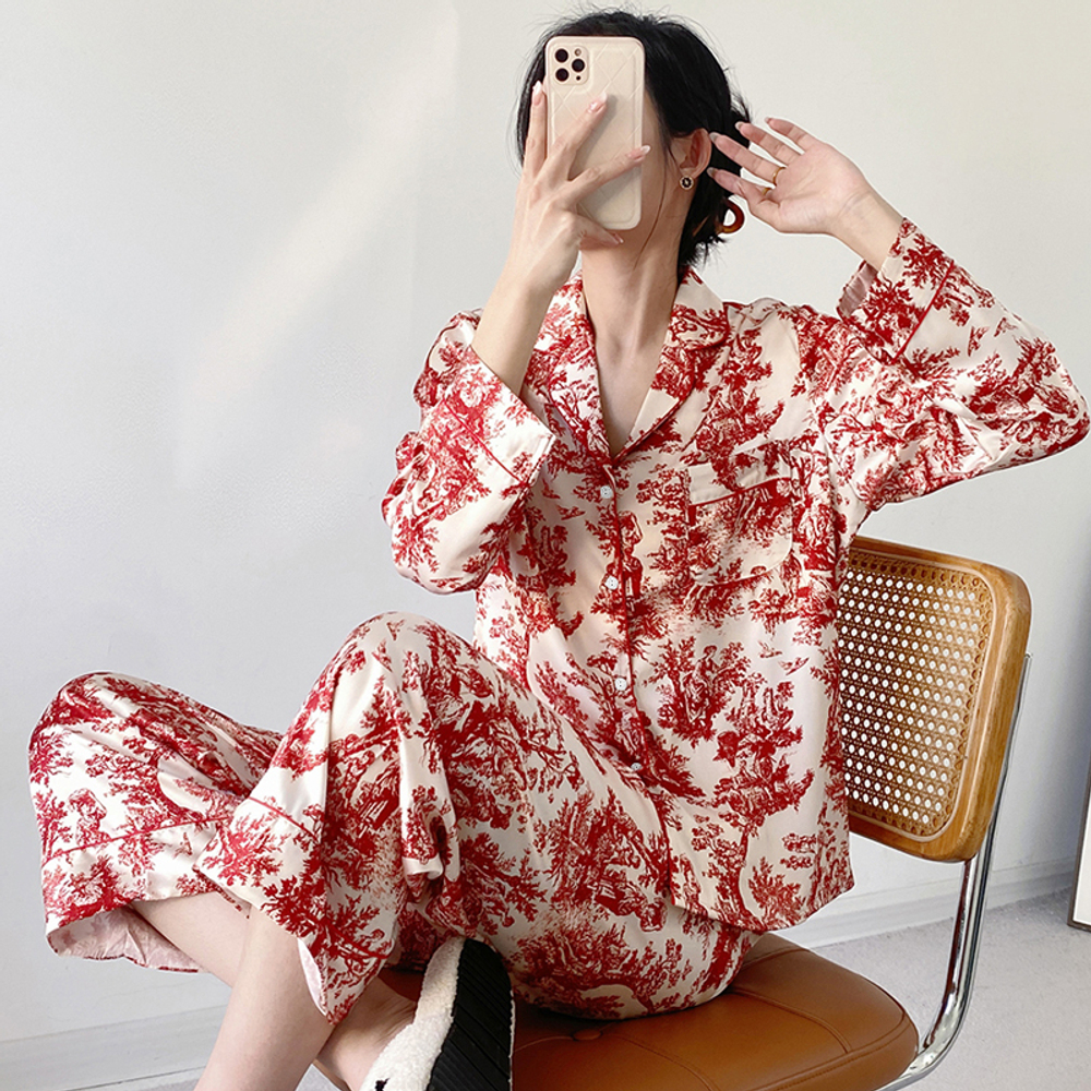 Пижама ш/в штаны+рубашка дл/р 8230