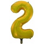 Шар (34"/86 см) Цифра, 2, Золото