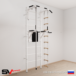 Шведская стенка Sv Sport усиленная 675 (Турник стандарт/Брусья/Канат/Лестница)