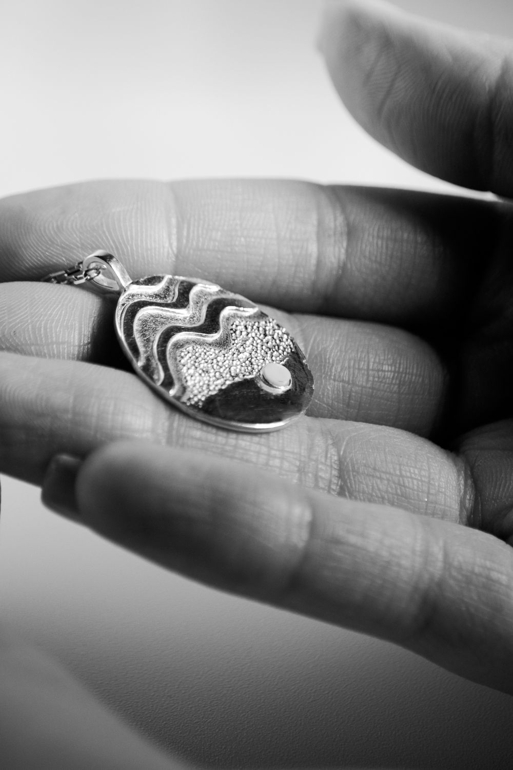 Подвеска Море, я скучаю с перламутром