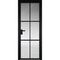 Алюминиевая дверь 3AG чёрная матовая RAL9005 остеклённая
