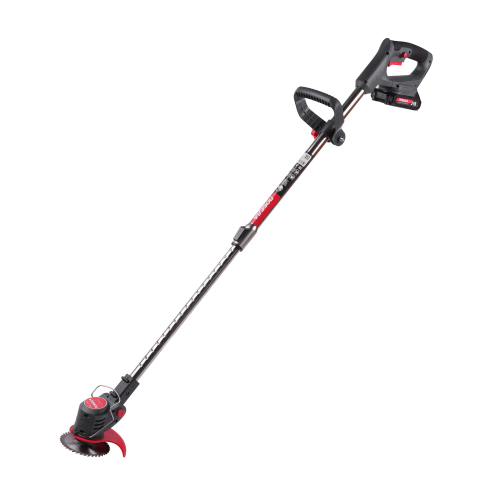 Триммер аккумуляторный ПОБЕДА ТА-202, 20В, с 2АКБ 1,5Ач и зу, макс 145мм, пластик. Ножи 10 шт.+ мет. диск 40Т, телескоп