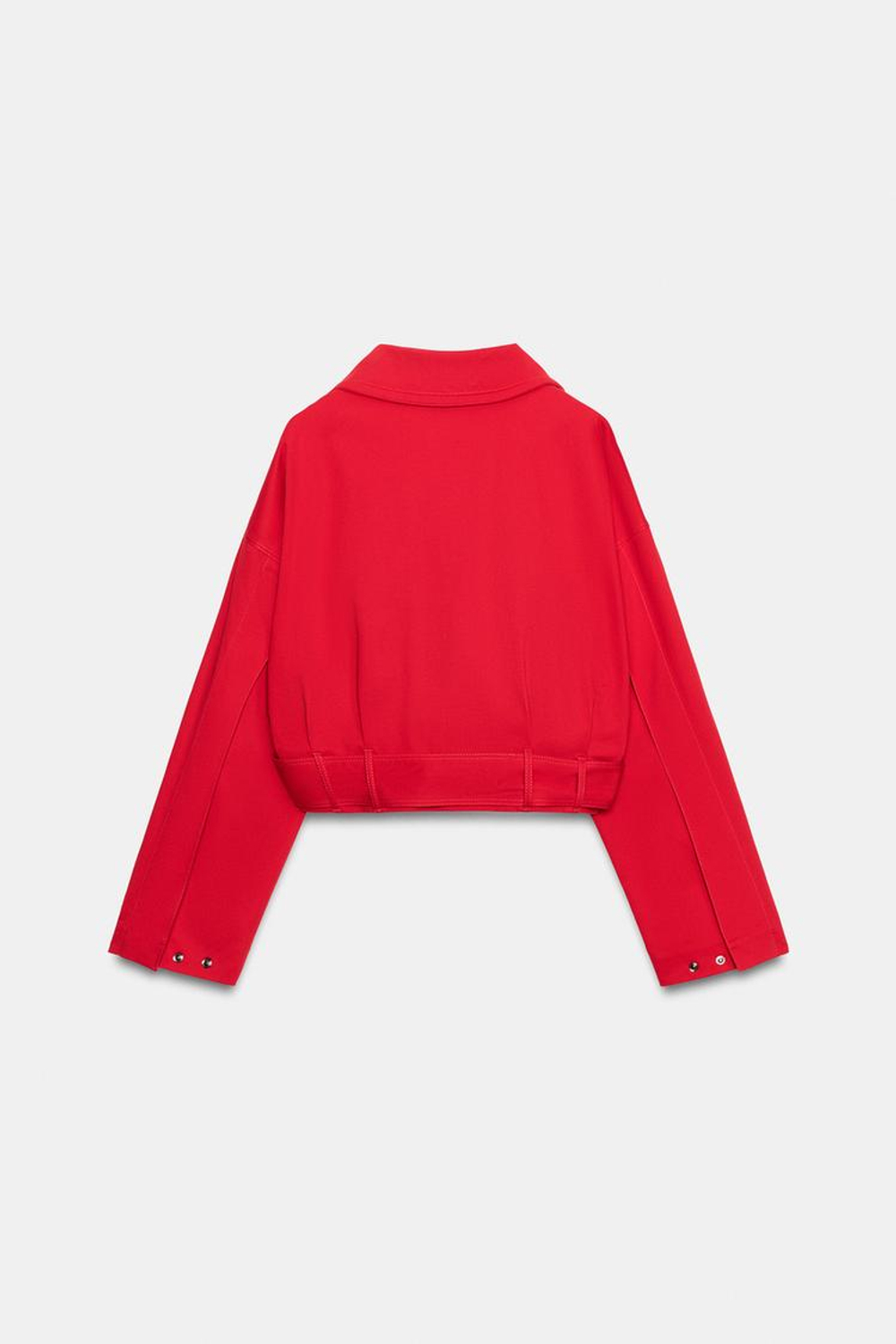 ZARA КУРТКА С ПОЯСОМ — ZW COLLECTION, ЯРКО-КРАСНЫЙ
