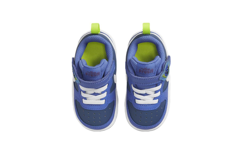 Baby Nike Court Borough Low 2 SE comfortable Casual Low-top toddler shoes blue and white