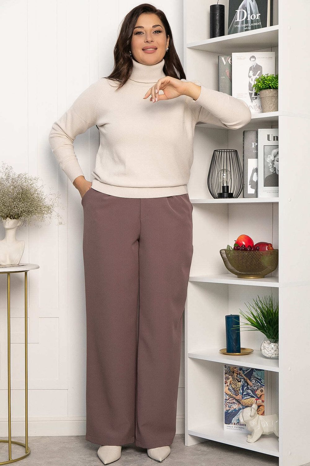 Брюки с карманами Орео (какао) Б14296-25М LT Collection