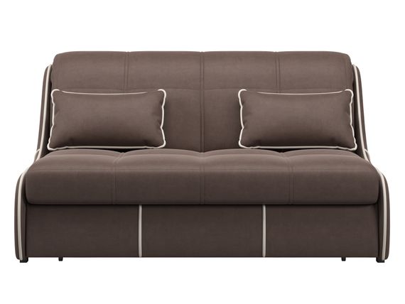 Диван Рио 1,2 - Велютто/Velutto 23 шоколад/кант кожзам Есо 276 бежевый