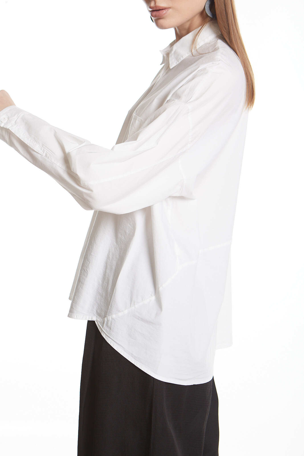 РУБАШКА ИЗ ЭЛАСТИЧНОГО ХЛОПКОВОГО ПОПЛИНА