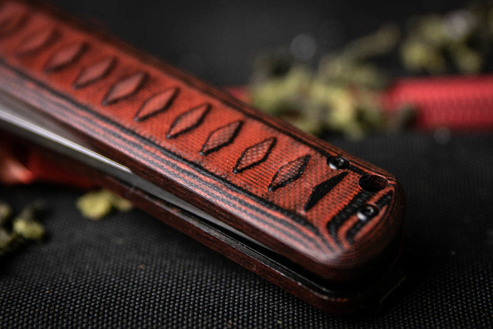 Складной нож Whisper D2 StoneWash Red