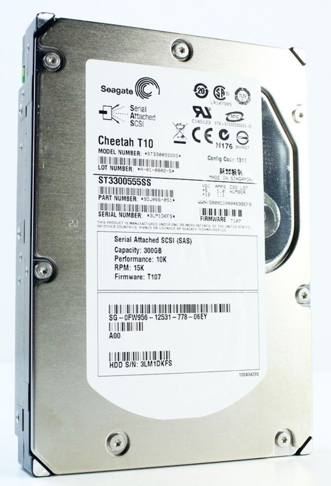 Жесткий диск Seagate SAS T10 300Gb (U300/15000/16Mb) SAS 3,5 ST3300555SS